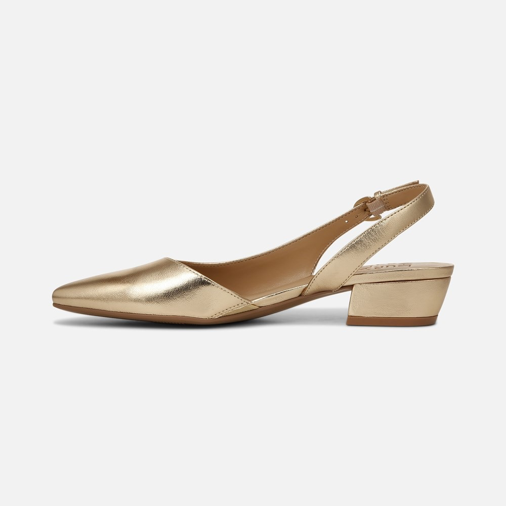 Banks Pointed Toe Flat - Gold