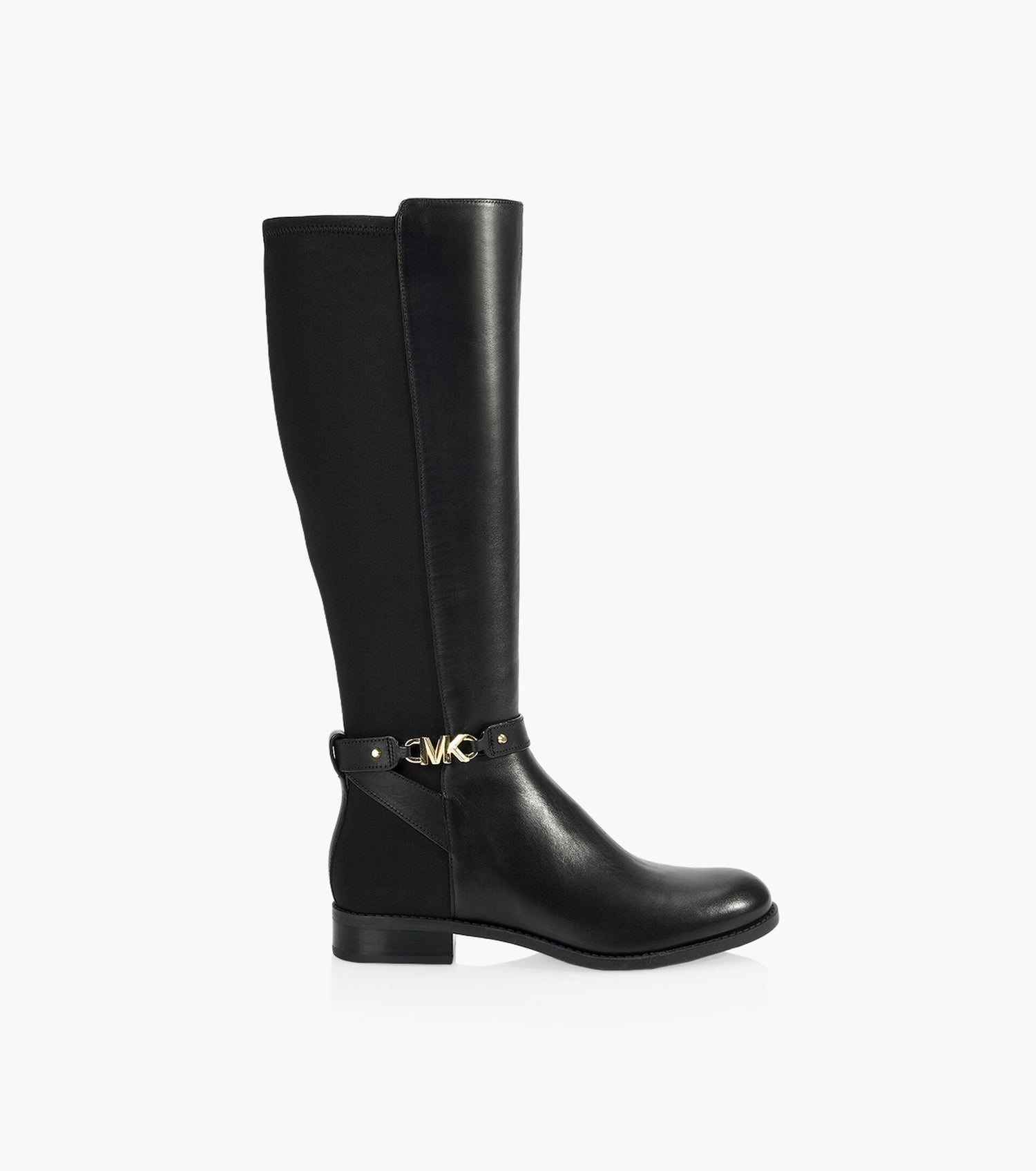 Rory Leather and Logo Boot - Black
