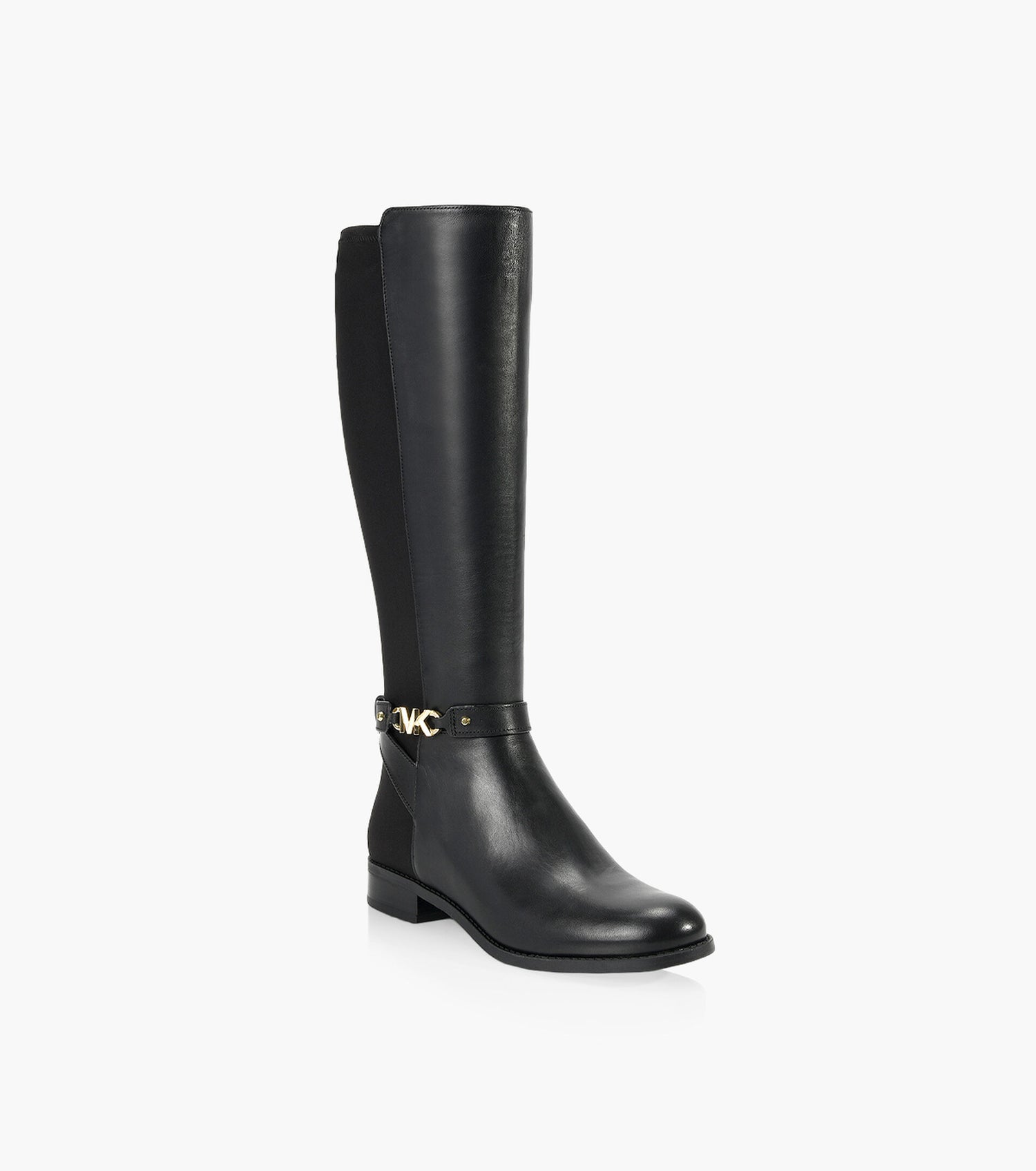 Rory Leather and Logo Boot - Black