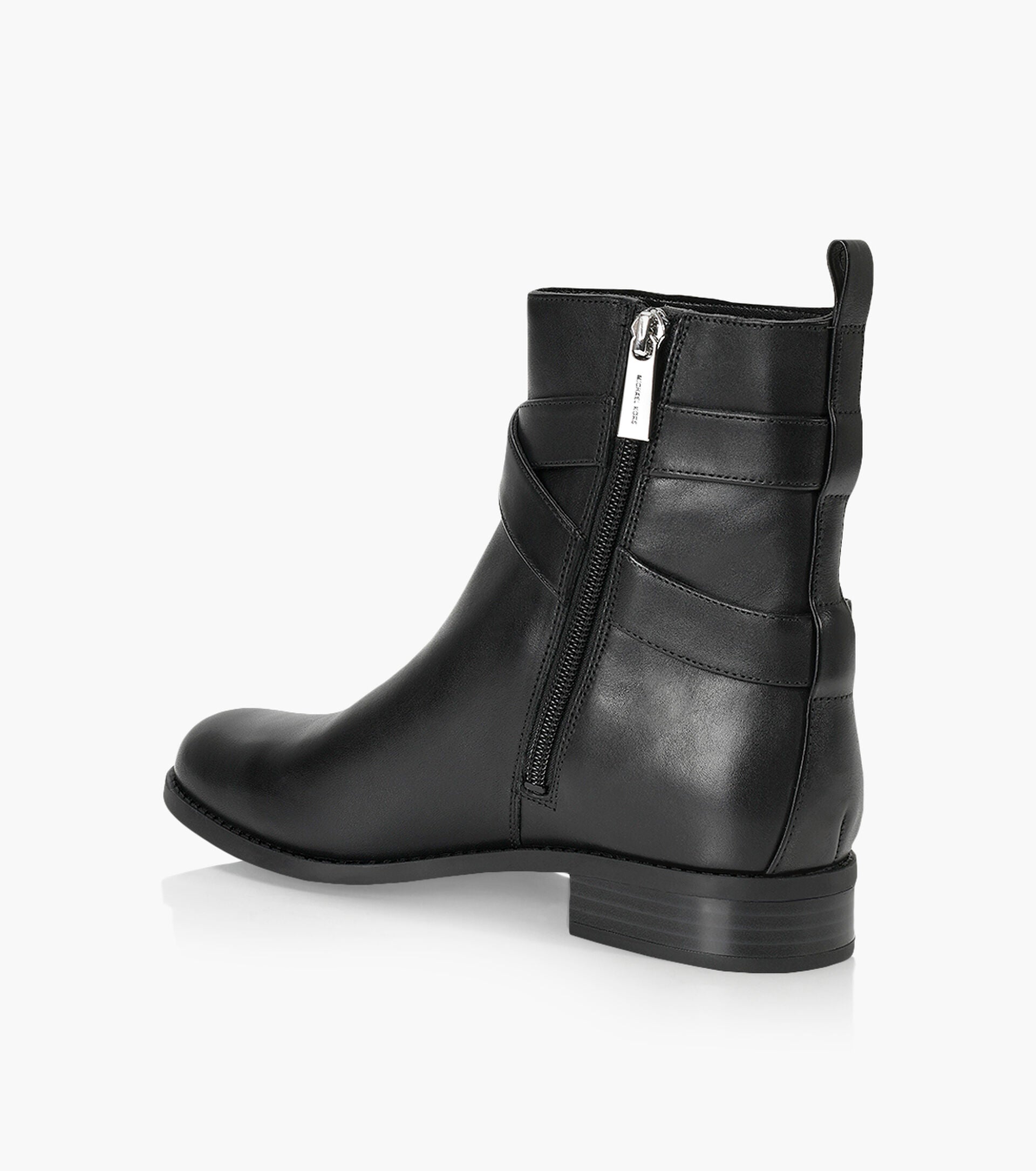 Rory Flat Leather Bootie - Black