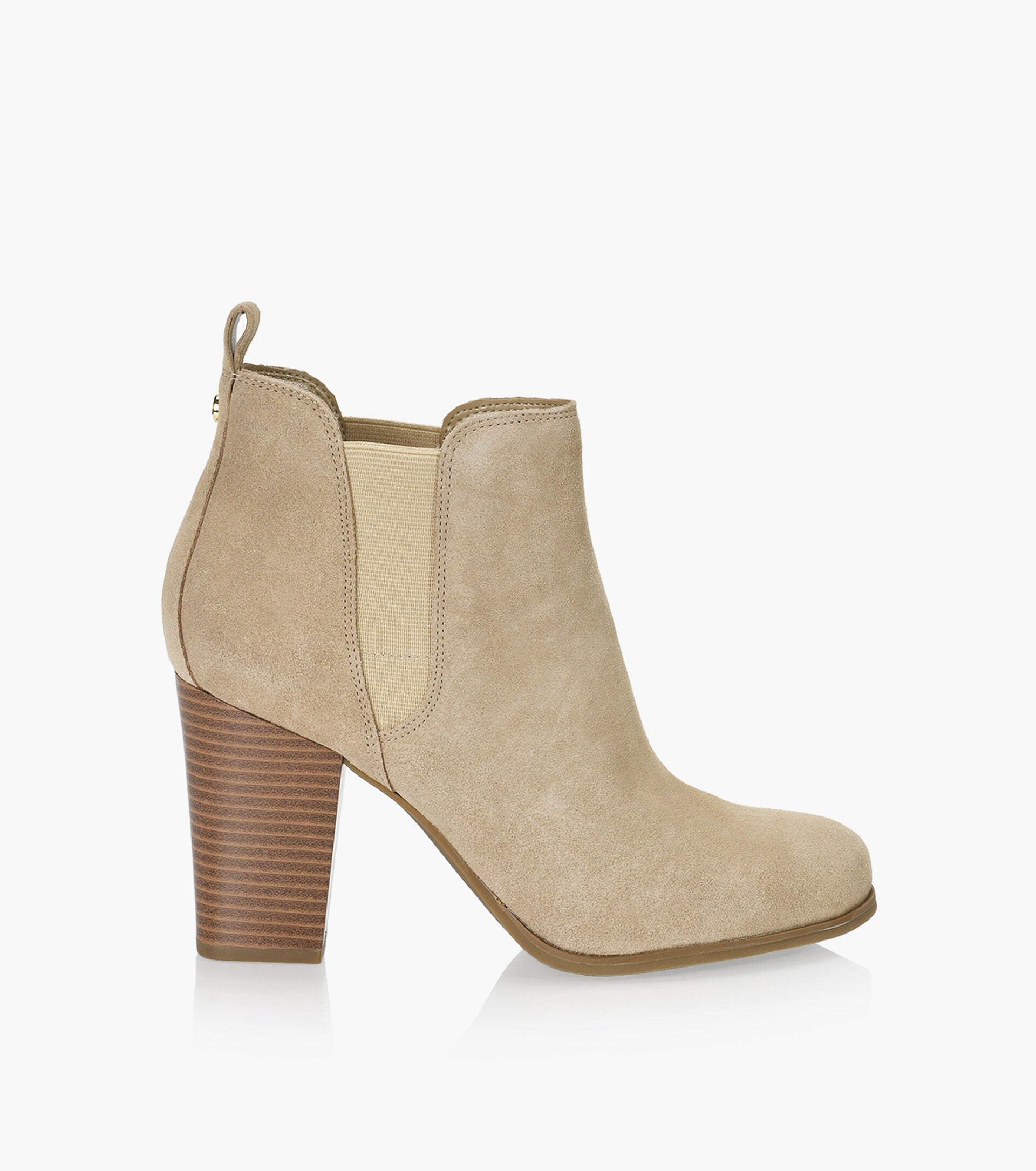 Evaline Heeled Bootie - Beige