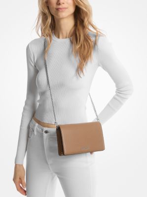 Jet Set Medium Pebbled Leather Crossbody Bag - Driftwood