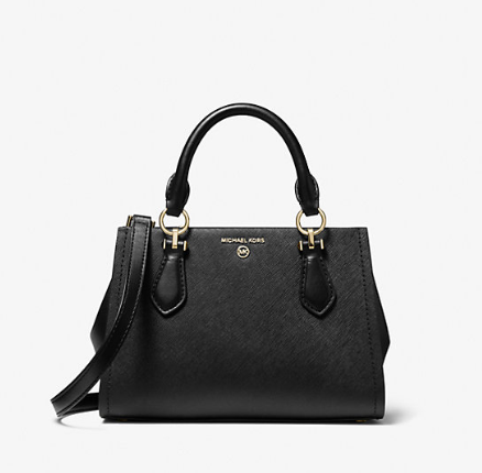 Marilyn Small Saffiano Leather Crossbody Bag - Black