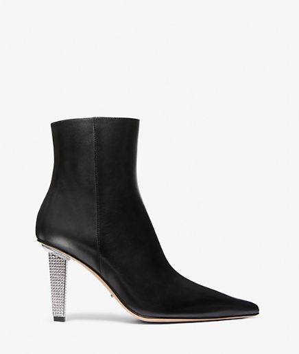 Halle Embellished Leather Ankle Boot