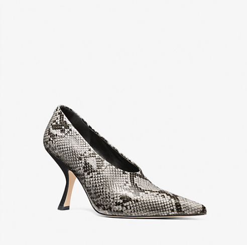 Luna Snake Embossed Leather High Pump