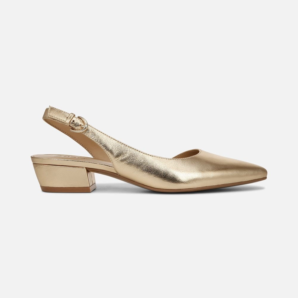 Banks Pointed Toe Flat - Gold