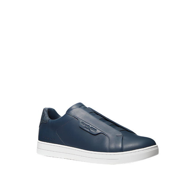 Keating Leather Slip-On Sneaker - Navy