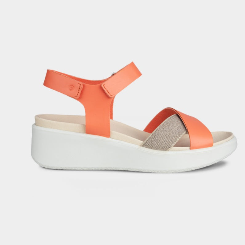 Flowt Wedge Cork Sandal - Coral