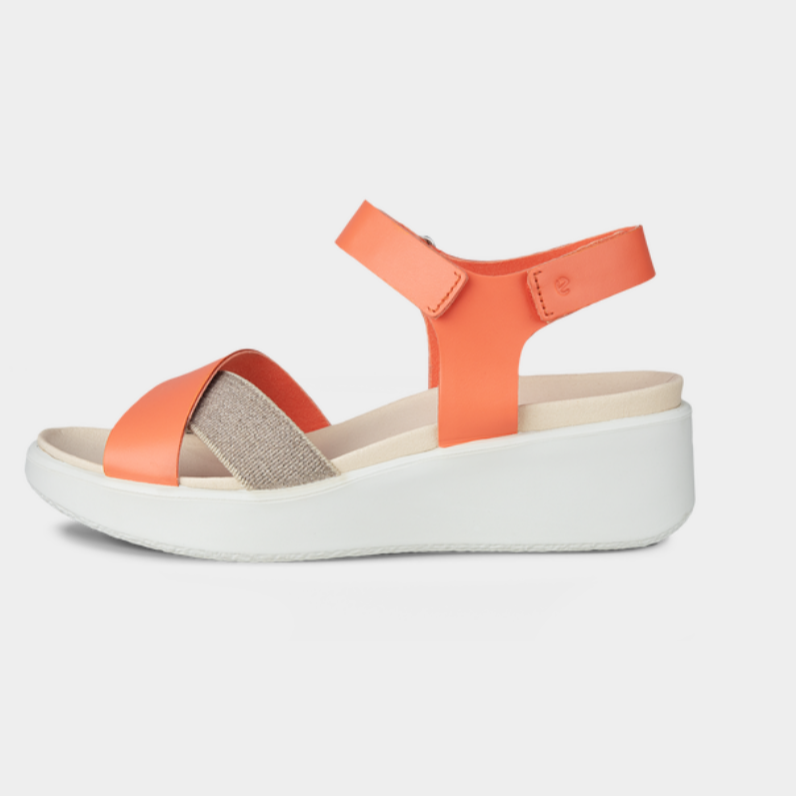 Flowt Wedge Cork Sandal - Coral