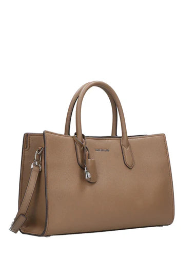Scarlett Medium Leather Satchel - Driftwood