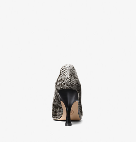 Luna Snake Embossed Leather High Pump