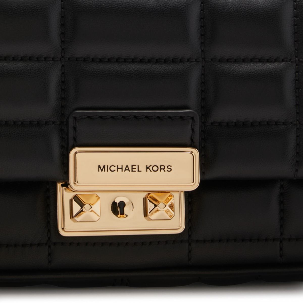 Tribeca Small Quilted Leather Shoulder Bag - Black