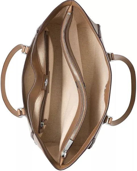 Taryn Large Leather Tote Bag - Driftwood