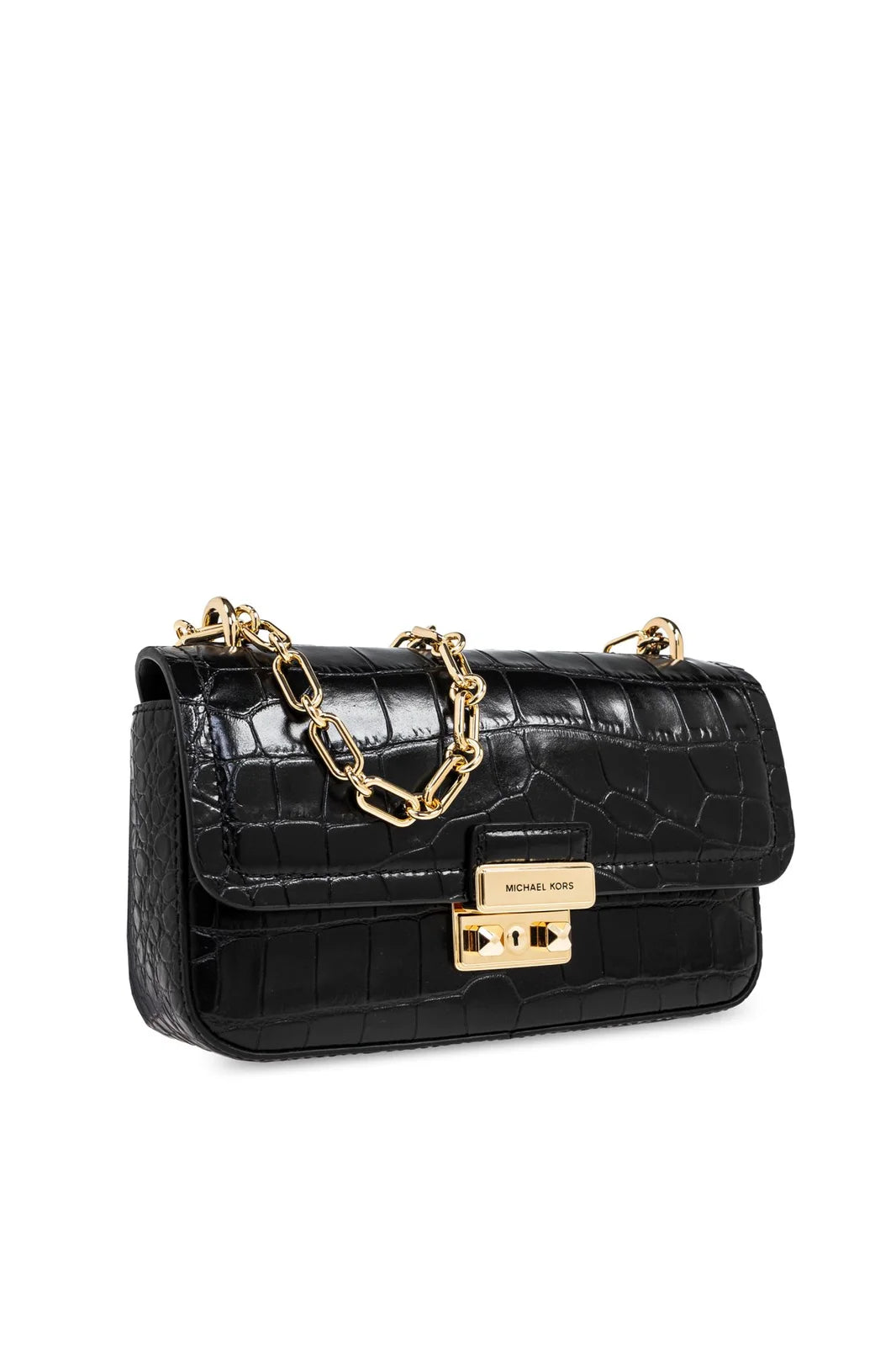 Tribeca Small Crocodile Embossed Leather Crossbody Bag