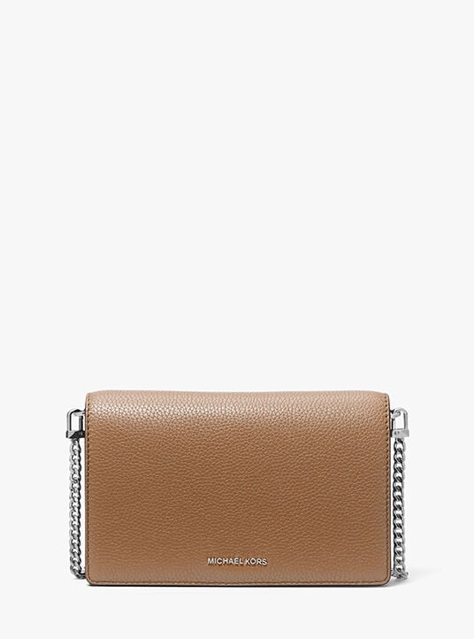 Jet Set Medium Pebbled Leather Crossbody Bag - Driftwood