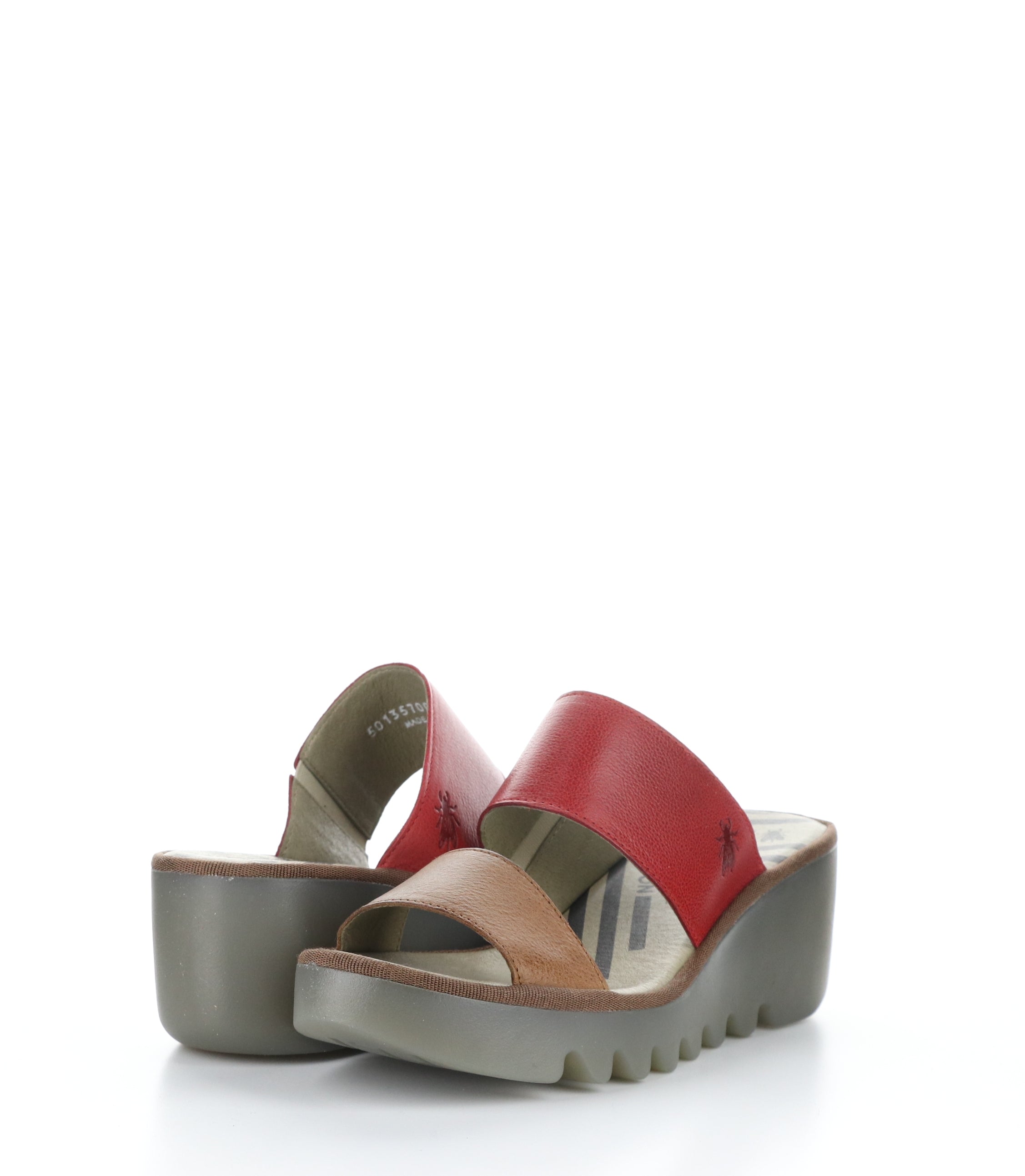 BESY357FLY - Tan / Cherry Red