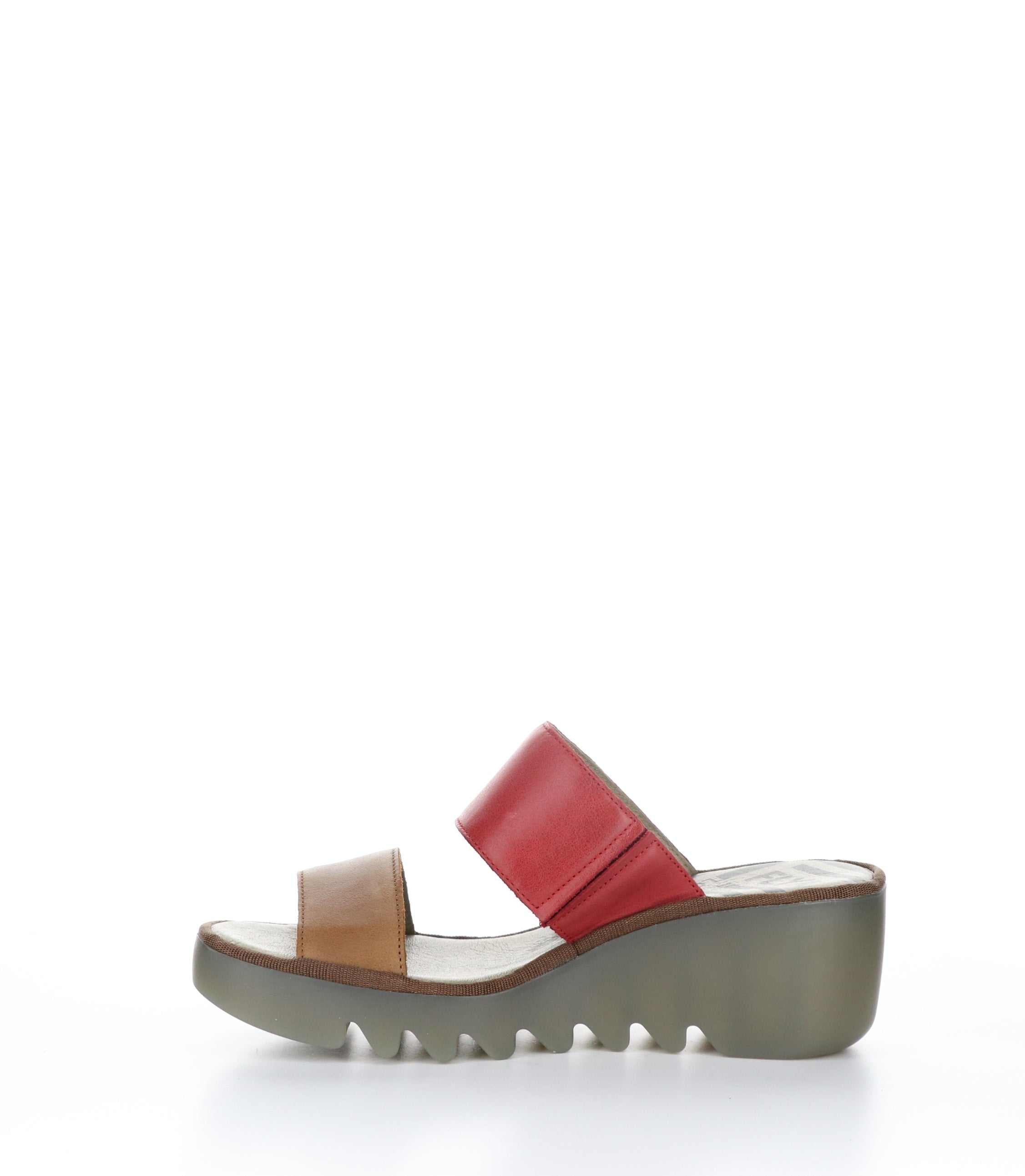 BESY357FLY - Tan / Cherry Red