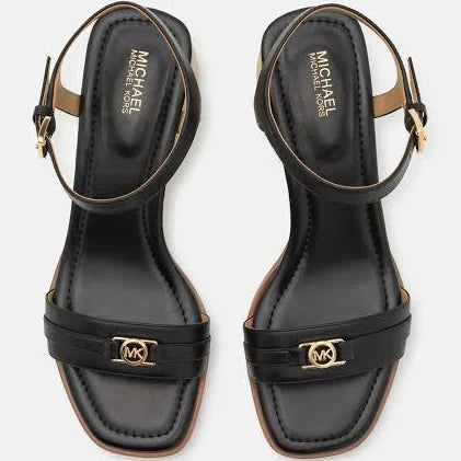 Mandy Mid Leather Sandal - Black