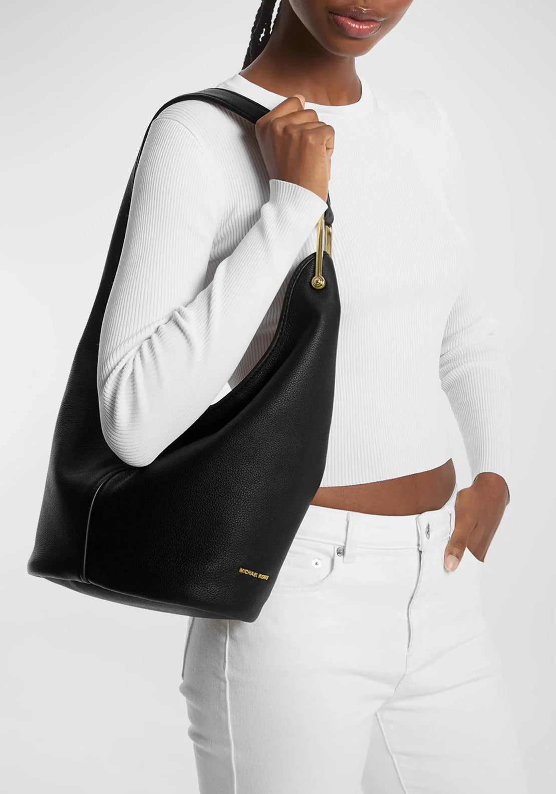Sonny Leather Shoulder Bag - Black