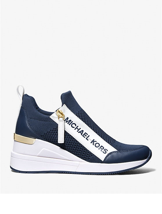 Willis Stretch Knit Trainer - Navy