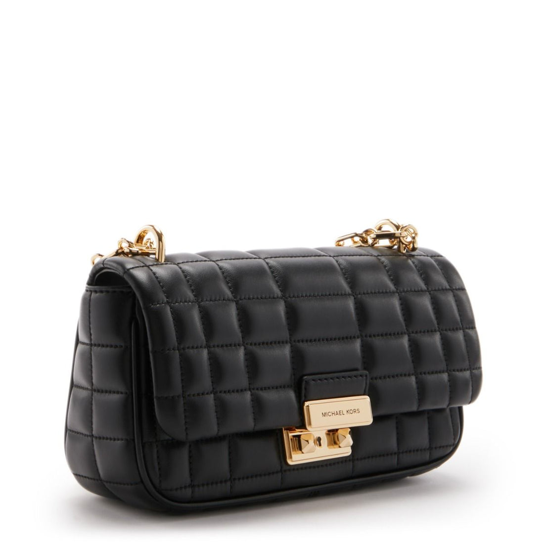 Tribeca Small Quilted Leather Shoulder Bag - Black