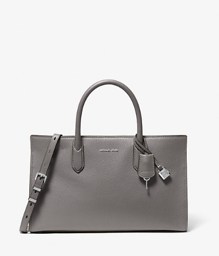Scarlett Medium Leather Satchel - Slate