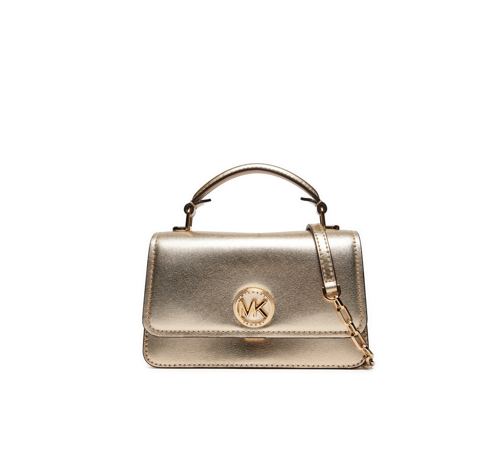 Delancey Small Leather Crossbody Satchel - Pale Gold