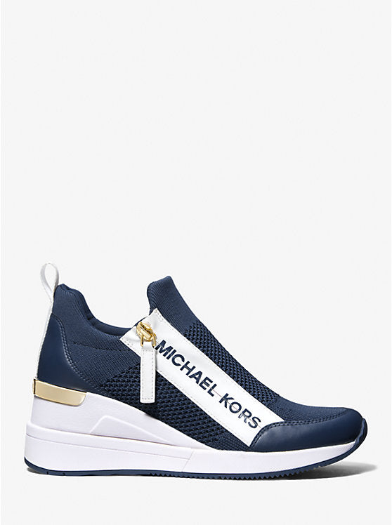 Willis Stretch Knit Trainer - Navy
