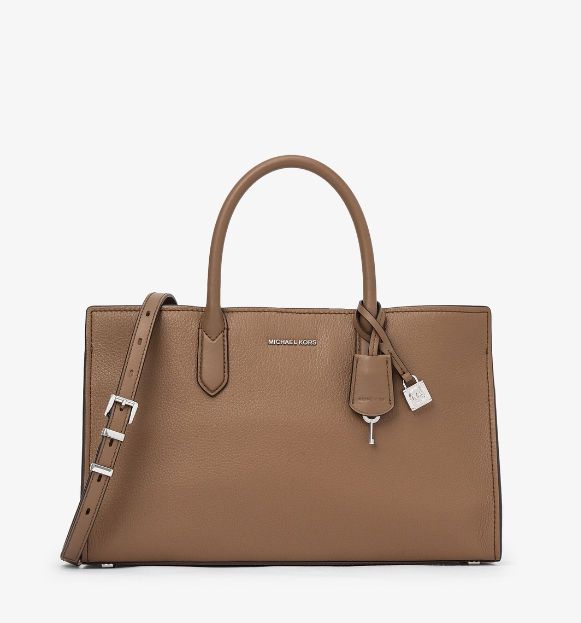 Scarlett Medium Leather Satchel - Driftwood