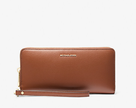 Jet Set Travel Large Leather Continental Wallet - Luggage