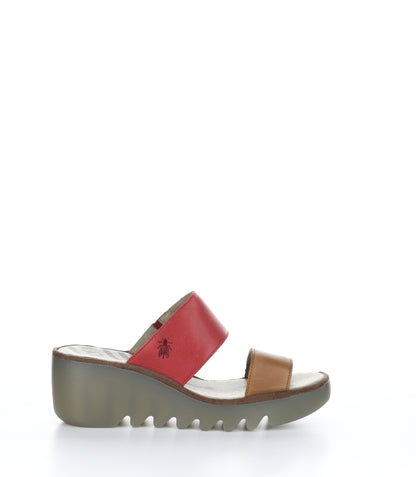 BESY357FLY - Tan / Cherry Red