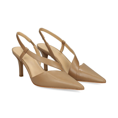 Jaida Leather Pump Husk