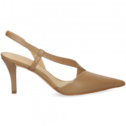 Jaida Leather Pump Husk