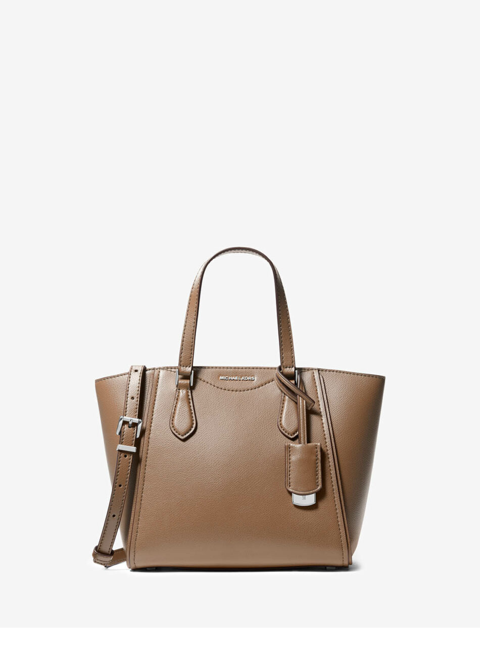 Taryn Small Leather Convertible Crossbody Bag - Driftwood